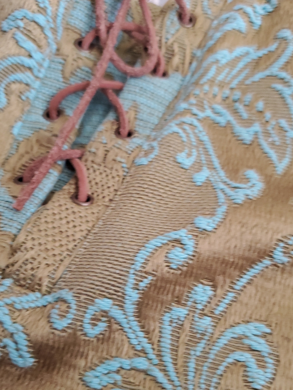 EUC Rare Vintage Spell Lace Up Brocade Micro Shorts - L